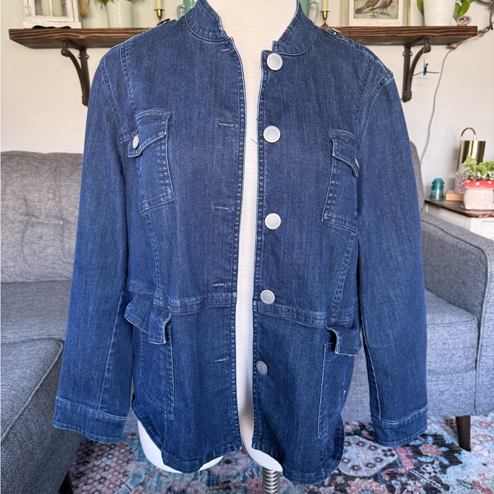 Chico's Platinum Denim Jacket